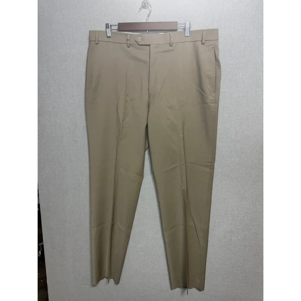 LAUREN RALPH LAUREN Men’s Dress Pants WOOL TOTAL COMFORT Size 38x32 flat‎ front